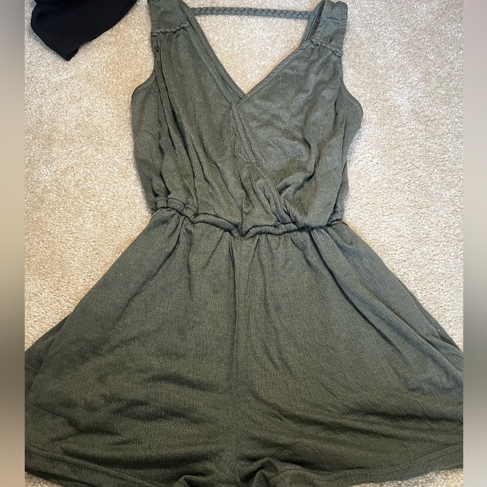 Olive green romper